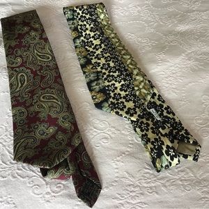 New, 2 vintage ties, 100% Silk, made in Italy